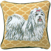 Shih Tzu Needlepoint Pillow